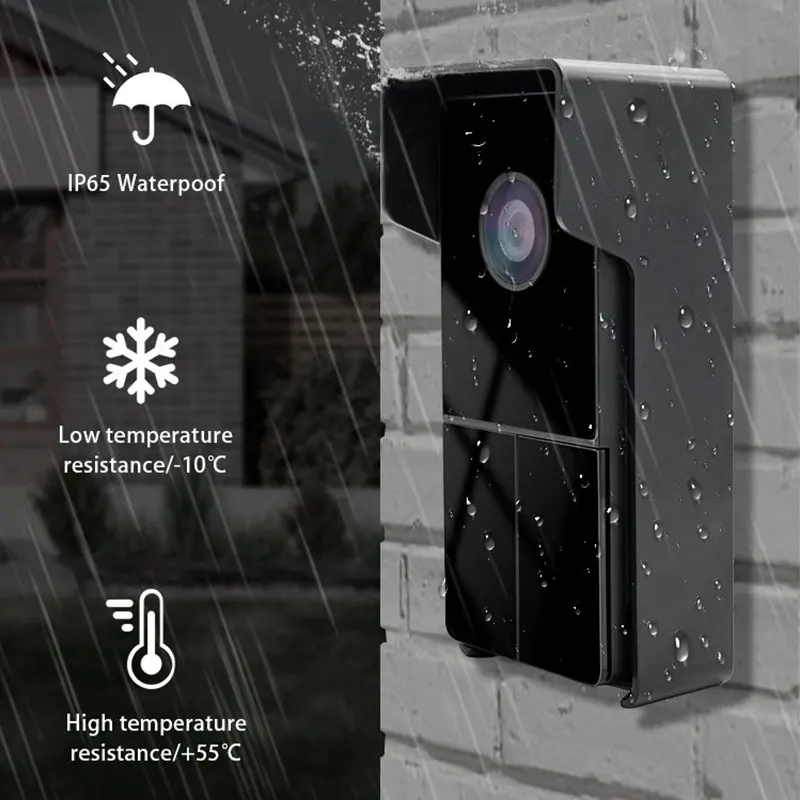 10 Inch Video Door Phone Doorbell Intercom Kit 2-camera 1-monitor Night Vision with 1000TVL Camera support  H.264 /H.265 video