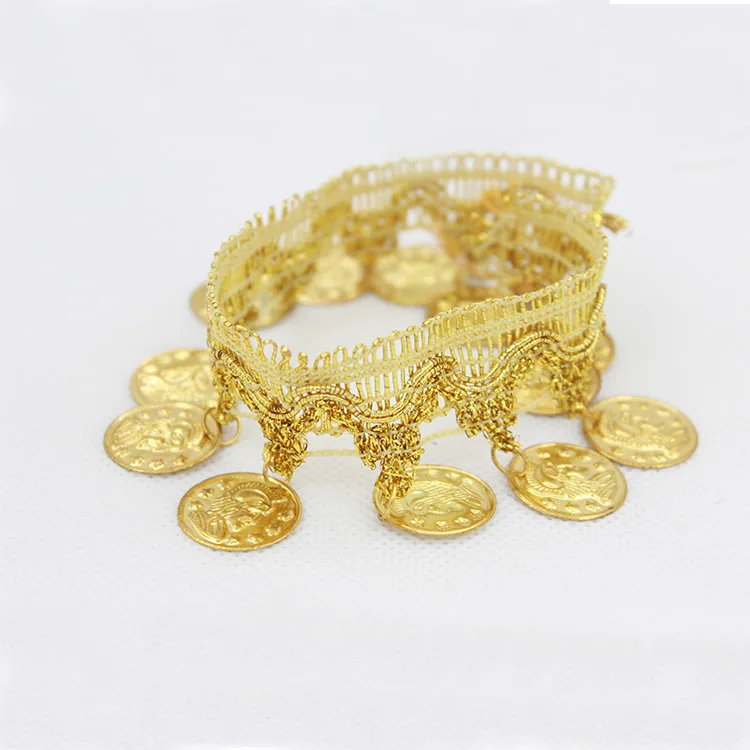 DIY Coin design braid trim 45mm gold silver braided sequined laser bell tassel lace trimming lace fabric