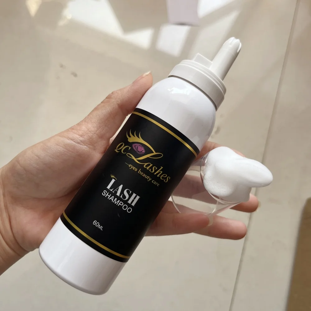 New Style Private Label 100ML Eyelash Cleanser Shampoo Bottle Pink & White Foam whip cream whipped lash shampoo