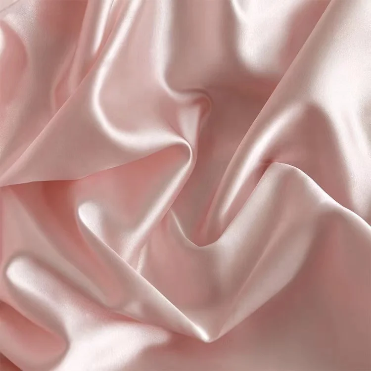 Wholesale new design woven plain dyed ice silk fabric satin polyester fabric for dress