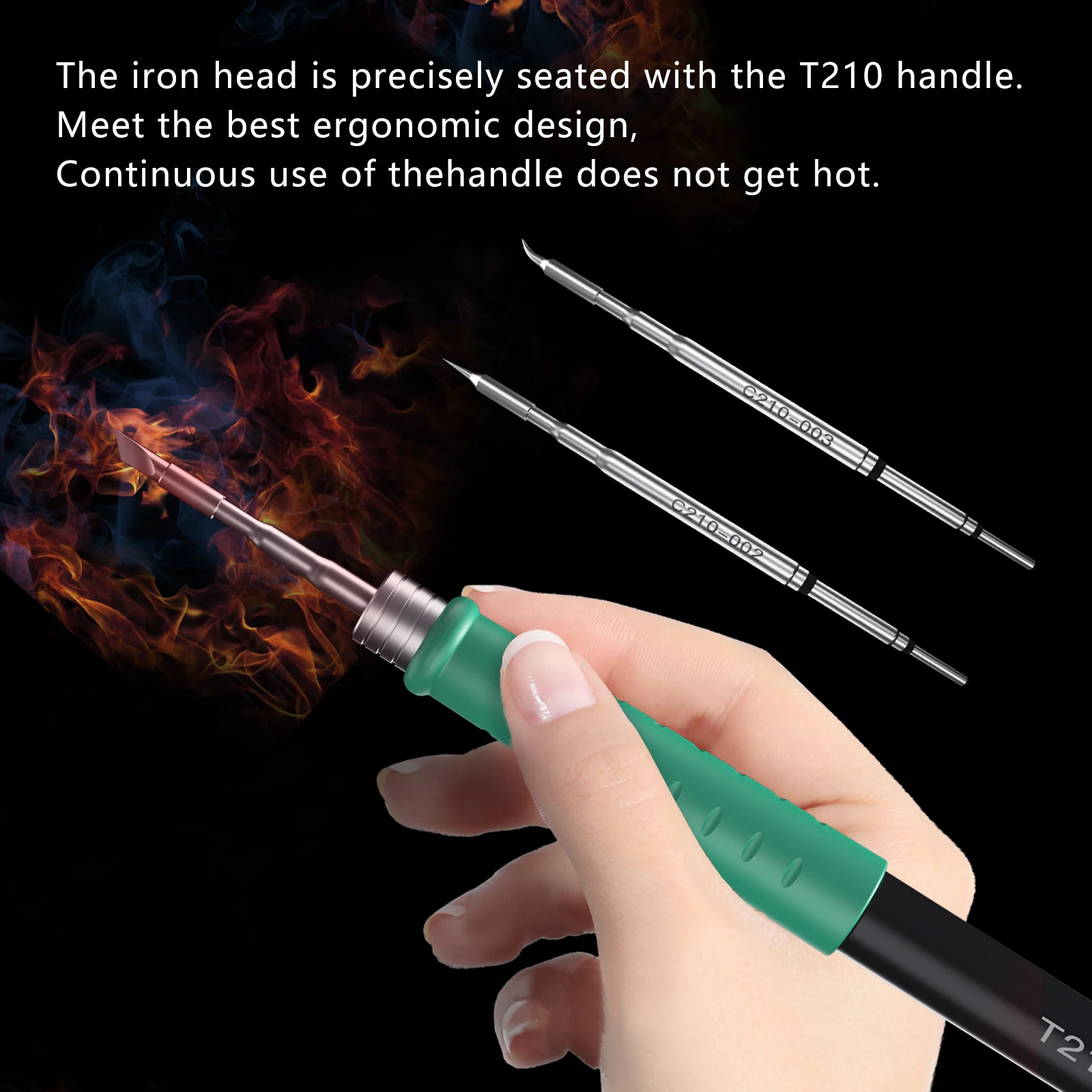 Handskit T 210 Soldering Station Dual Handle Solder Iron OLED Digital Adjustment Auto Sleep SMD Rework Repair JBC 115 Welding