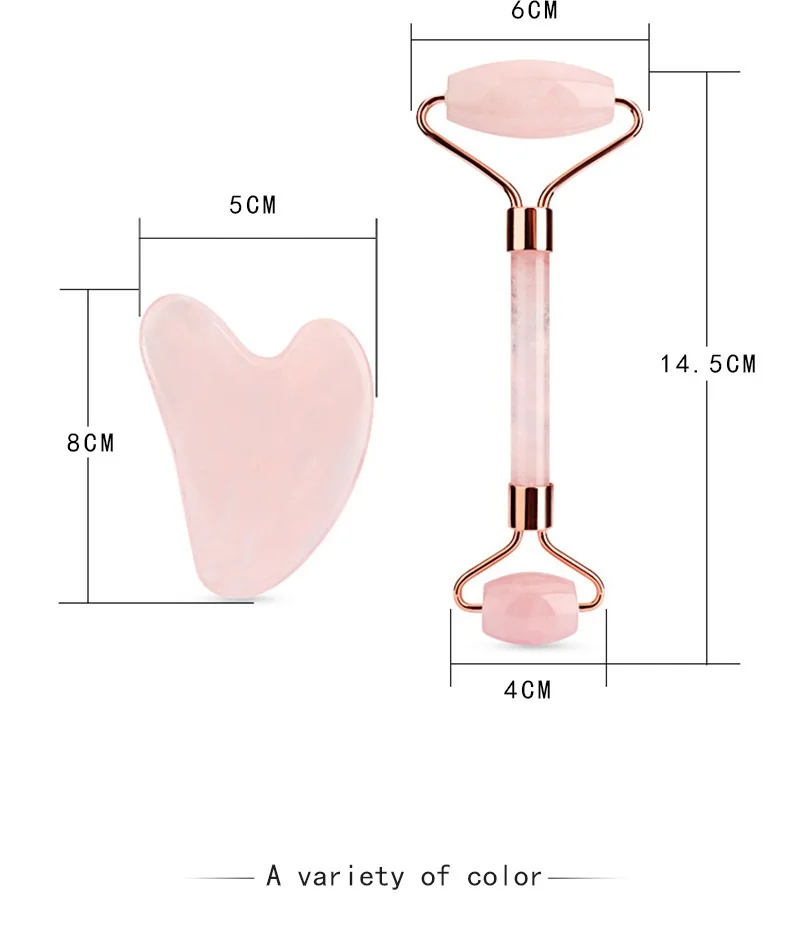 Best Selling High Quality Anti Aging Body Massage Natural Green Guasha Jade Facial Roller with Gemstone Bottle