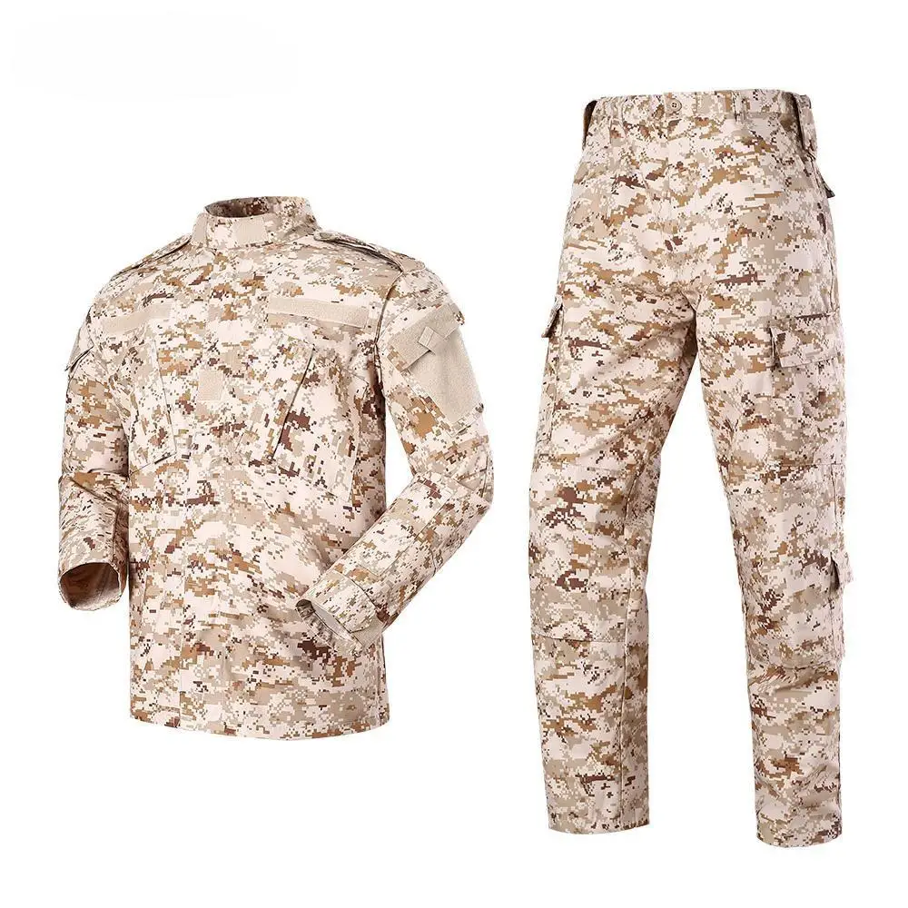 Unisex ACU Jacket Camouflage Outdoor Tactical Suit Printed Protective Combat Uniform with Cotton Polyester Printed Technique