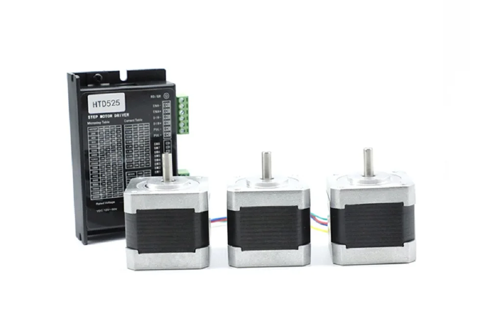 
Customized Good Quality and Price High Torque 42mm Diameter Micro Stepper Motor with Driver Set 42BYGH613-28A+HTD525 Wholesale 