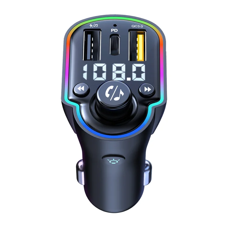 Dual USB Car Charger with Handsfree Bluetooth Car Kit MP3 Player Wireless FM Transmitter Stereo Function USB Port Combination