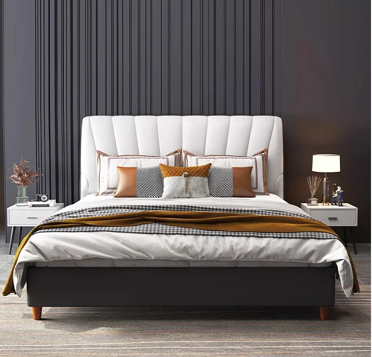 Wholesale Modern Bed Can Be Customized 8819 Bedroom Hotel Furniture Double Size With Storage Soft Bed