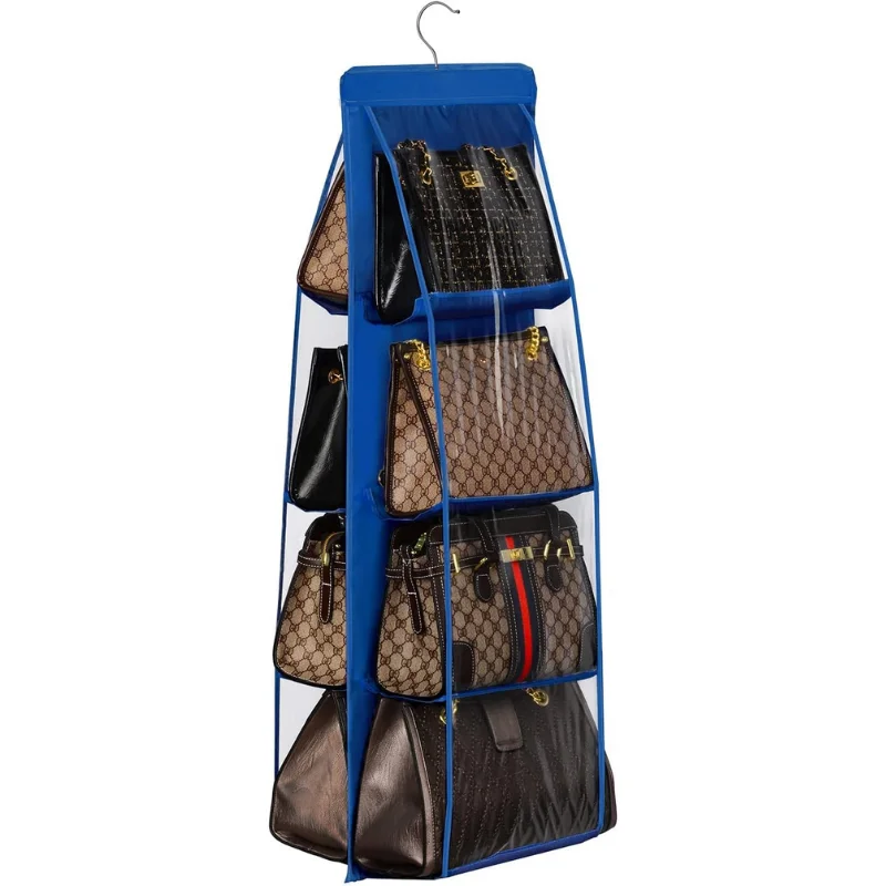 High Quality Oxford Fabric Double Sided Handbag Organizer Large Capacity Messenger Bag Storage Hanging Closet Function Space