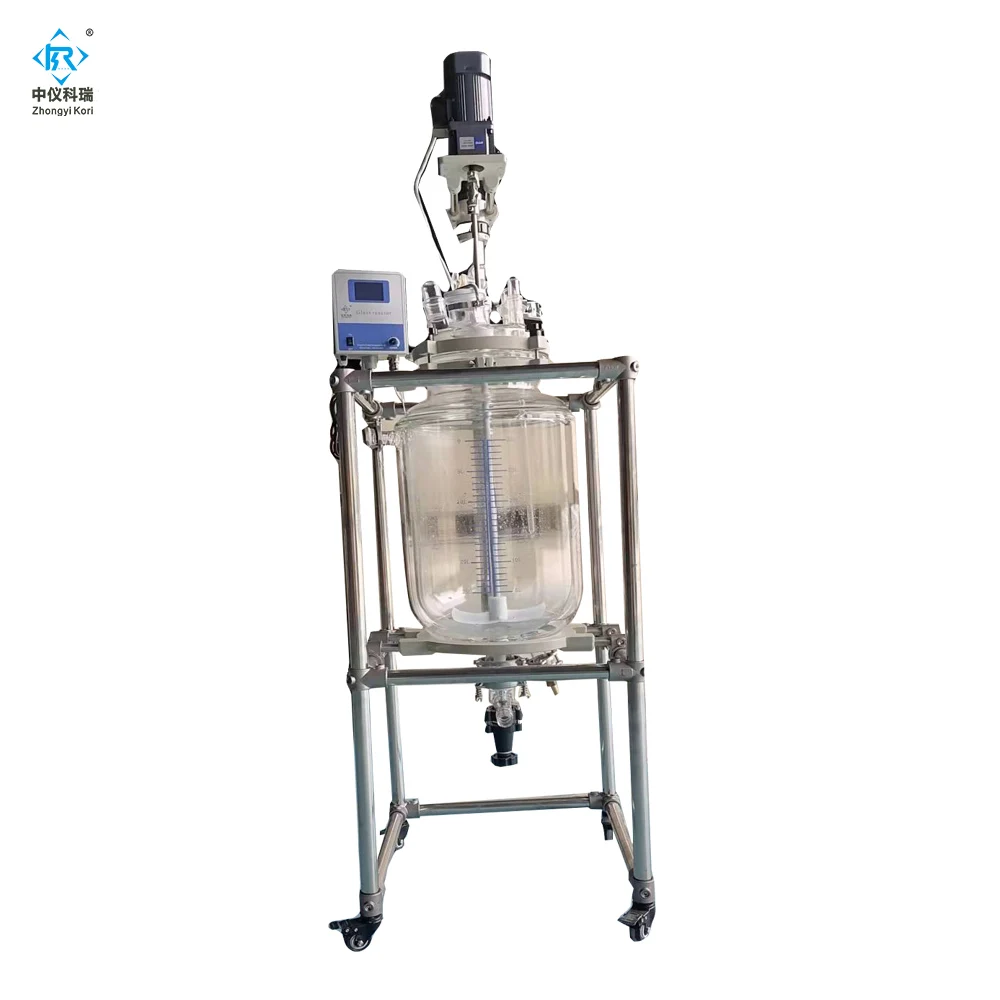 50L Lab Glass Extractor Liquid-Liquid Extraction Equipment Glass Separator For Water and Oil Separation