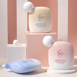 New design OEM 60ml suncream package PP plastic 60g body Lotion Bottle Cosmetic Sun Cream container Sunscreen empty bottle