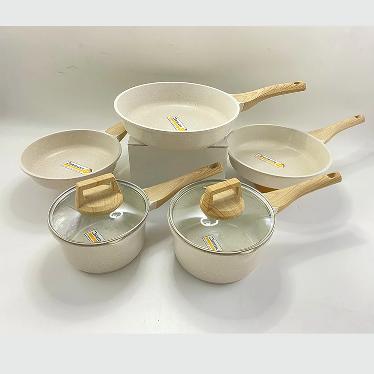 Ceramic Cookware Granite Cookware Set Kitchen Ware Non Stick Cast Iron Cookware Set