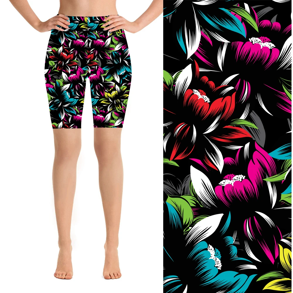 Women Wholesale 92% Polyester 8% Spandex Double Brushed Milk Silk 3D Printed Leggings Abstract Geometric Printed Basic Leggings