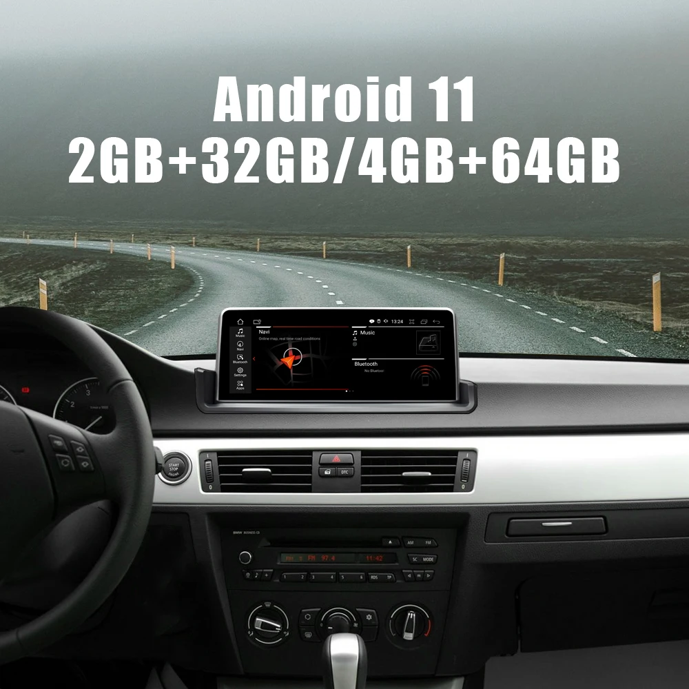 Автомагнитола 2 + 32 ГБ 10 25 дюйма Android 11 0 для BMW 3 серии E90/E91/E92/E93 2005-2012