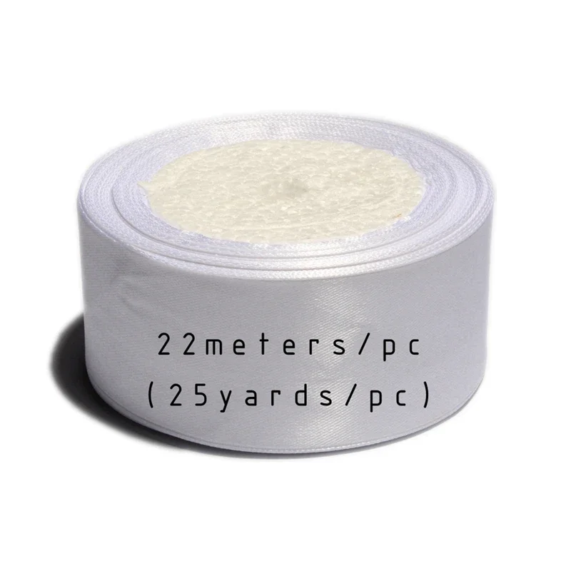 25colors Shiny Rolled Silk Satin Ribbon for Hair Accessories NO Elastic Solid Fold Over Ribbon bowknot gift box decorative stain