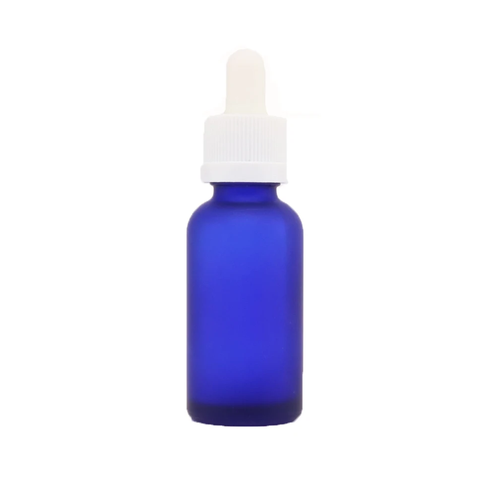 
Wholesale OEM 30ml glass frosted cobalt blue bottle for essential oil 