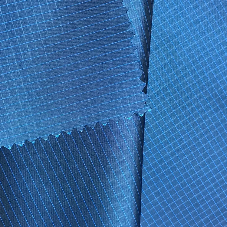 Free Sample Customized Plaid Dyed Rib Stop Fabric for Garment