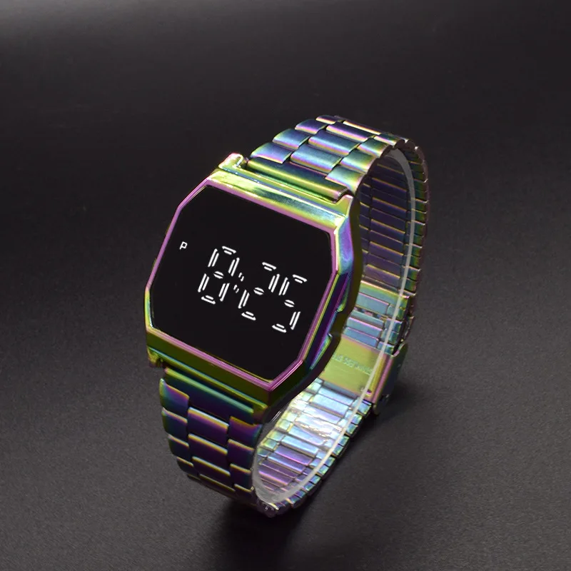 New Digital Watch Multifunctional Square Sports Waterproof Watches Touch Screen Electronic Clock Men Women Fashion Couple Watch