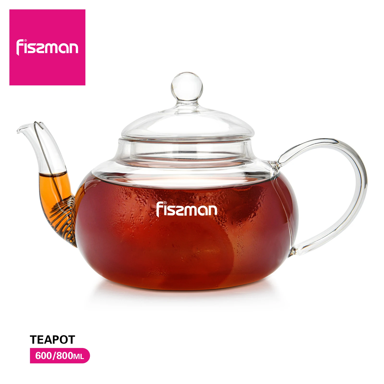 FISSMAN Tea Pot 800 ml with Steel Infuser
