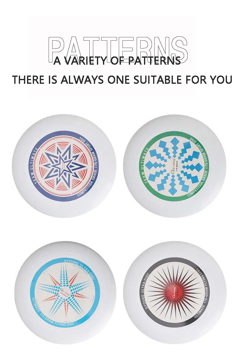 China Suppliers OEM Custom Frisbee Disco Outdoor Unisex Flying Disk Ultimate Frisbee