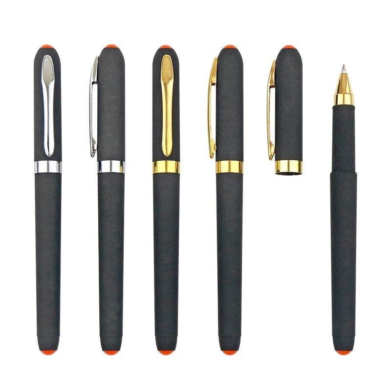 Pens with custom logo print laser luxury metal pen gel stylus fountain pens