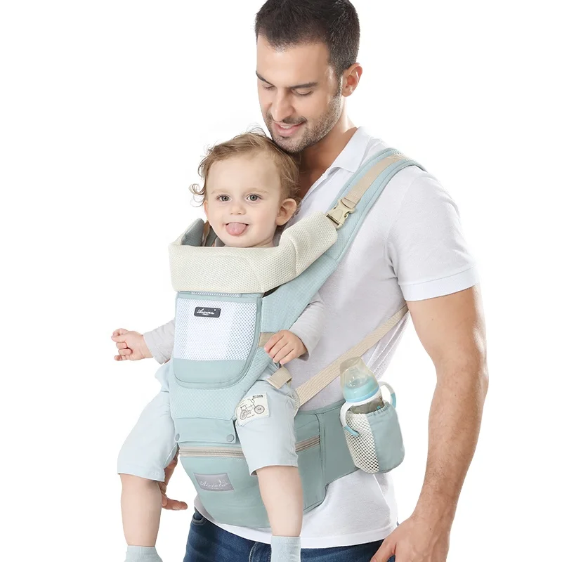 
2019 Amazon Breathable high quality hip seat pure cotton baby wrap carrier 