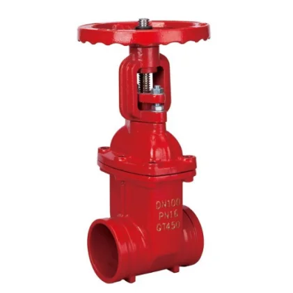 high quality factory manufacture Z81X-16Q  grooved flanged ductile iron rising stem gate valve