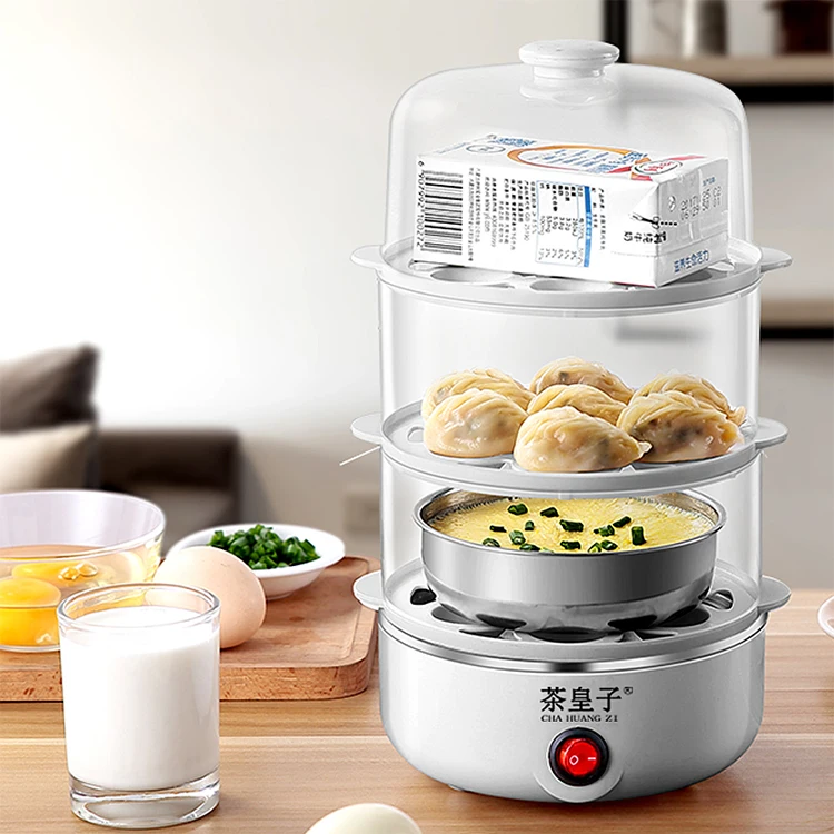 
Wholesale stainless steel electric cooker double layer 14 egg boiler egg cooker 