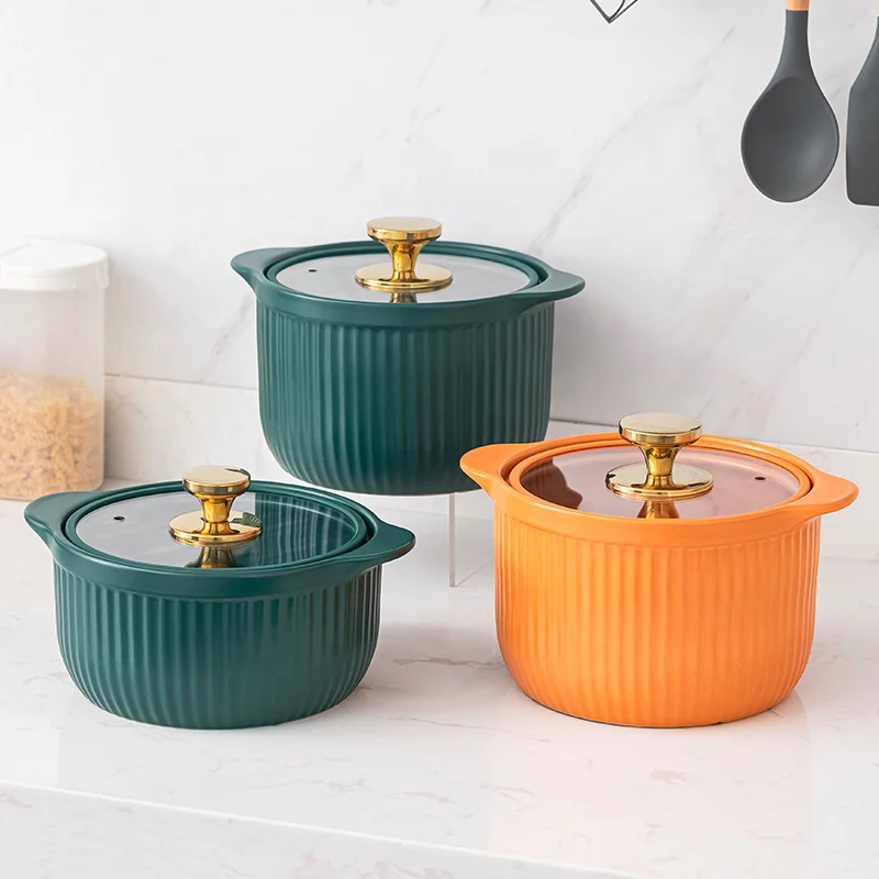 ceramic nonstick serving cooking pot cookware sets