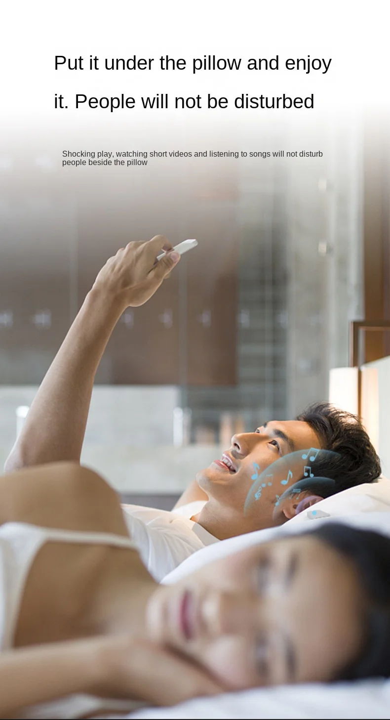Bone conduction Speaker Audio 3d surround sound Mini BT 5.0 Wireless Bone Conduction Speaker for Sleep
