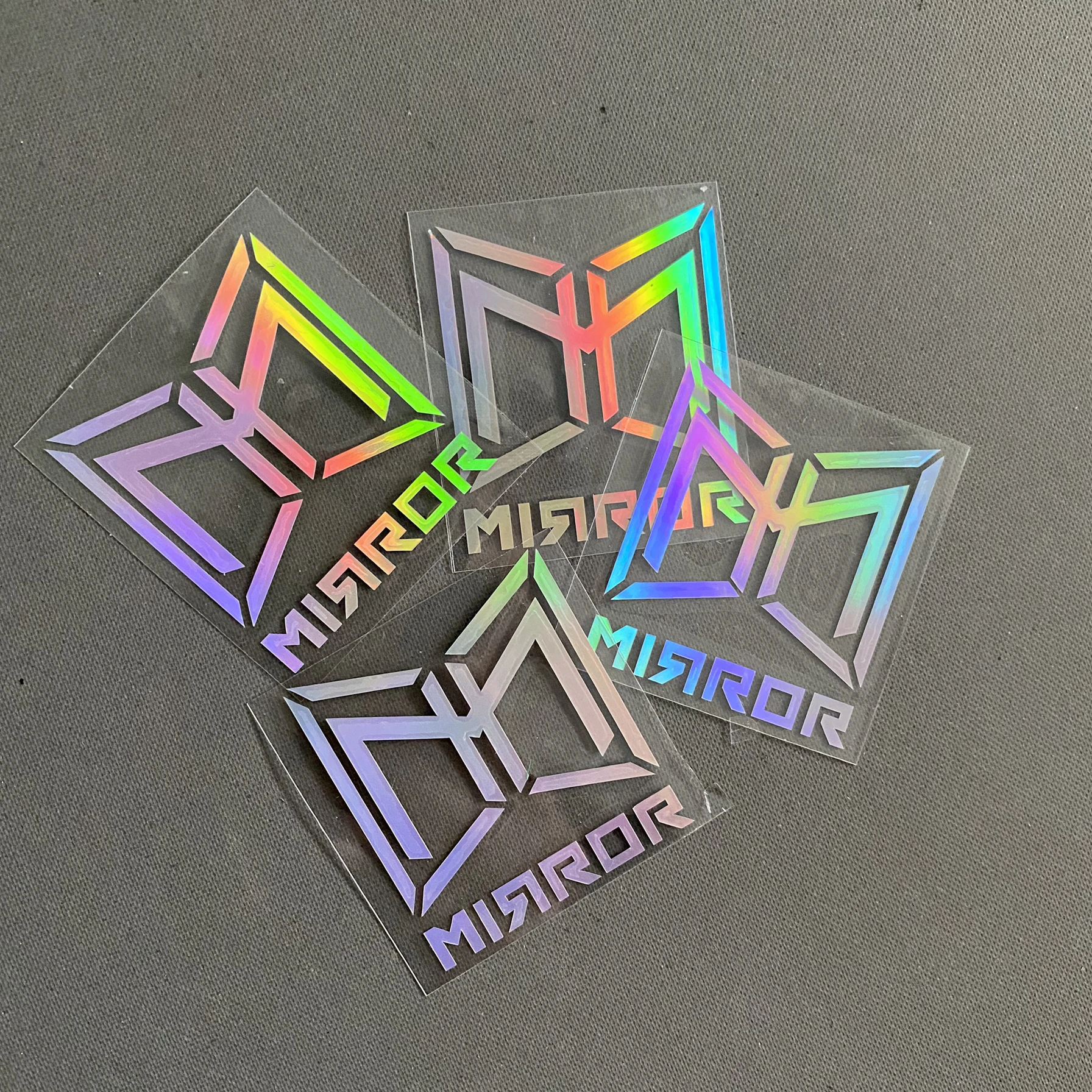 Personalized custom holographic transfer 3D sticker self-adhesive transparent label waterproof glitter logo colorful shiny decal