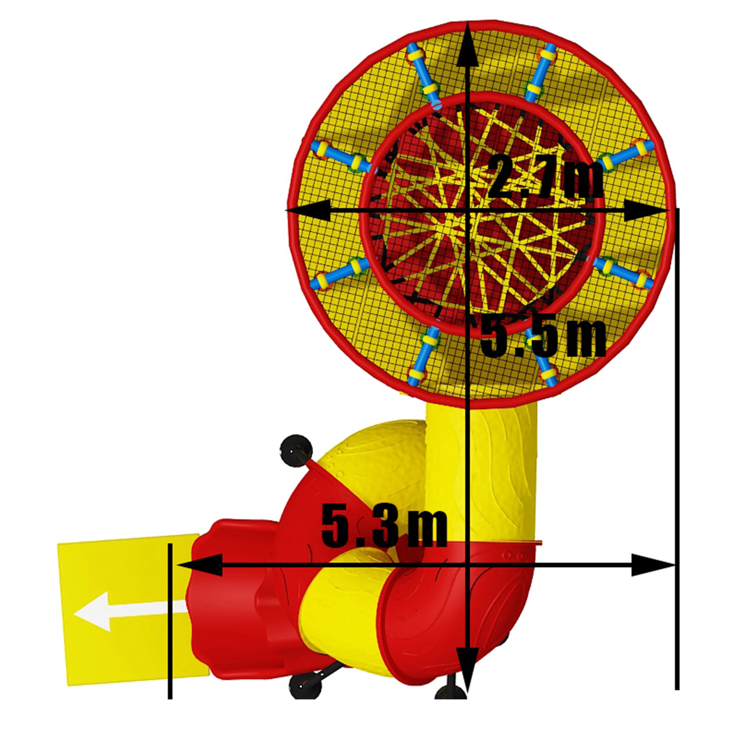 Funny Interactive Spider Tower With Tube Slide