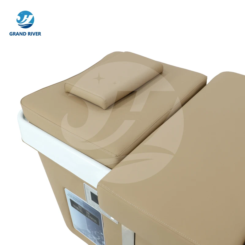 Multi functional heating water treatment spa head massage pedicure shampoo bed with water storage electric washing hair chair