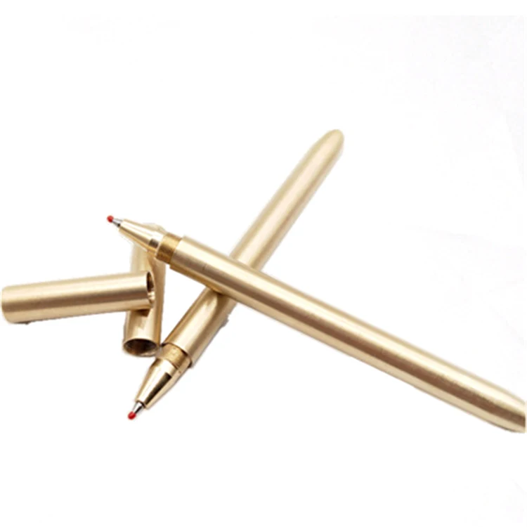 Best Selling Promotional Price Bullet Shaped Liquidly Free Ink Copper Roller Pen