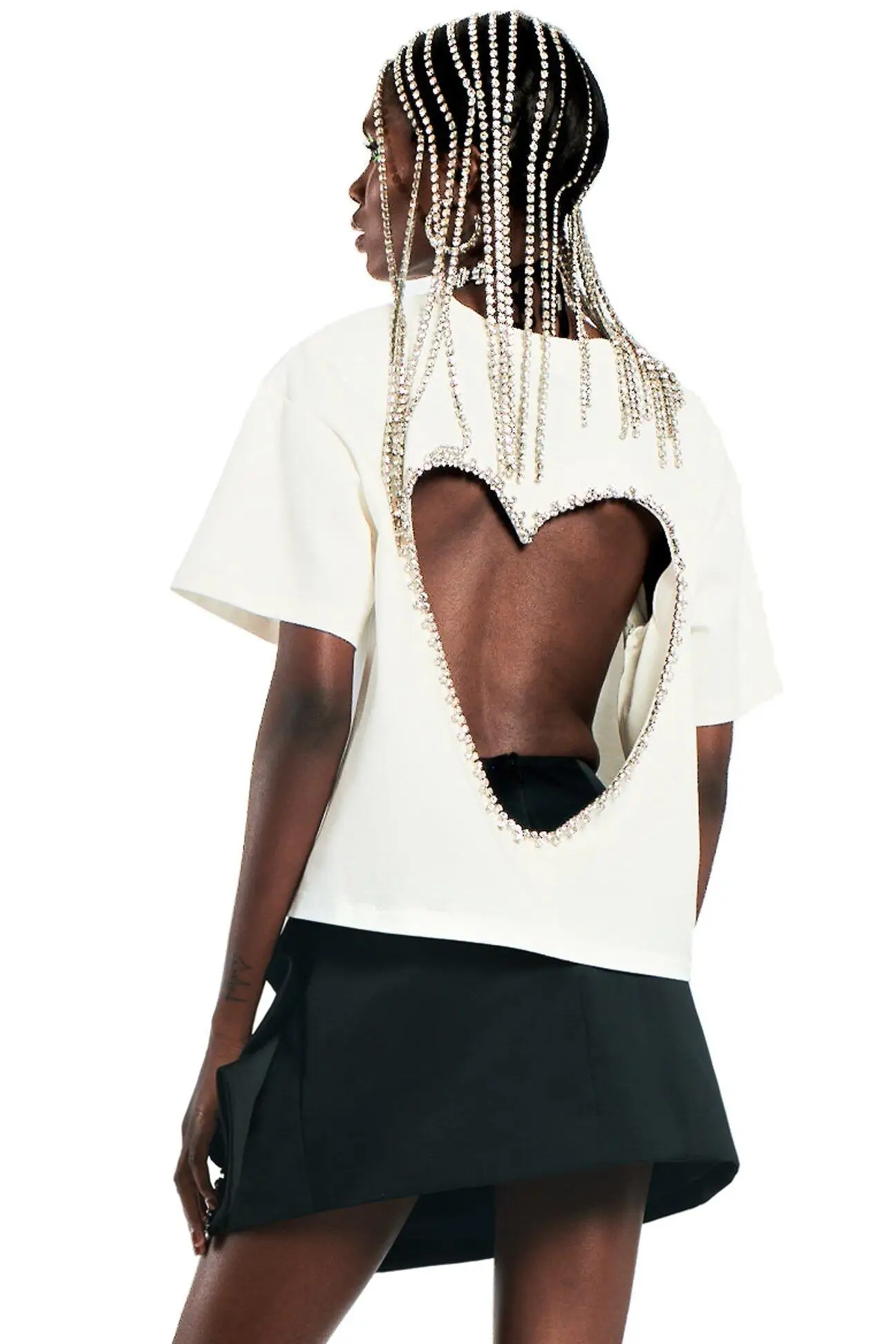 2021 Women Summer Backless T-Shirts Backless Fashionable Tops Ladies Blouses &Tops