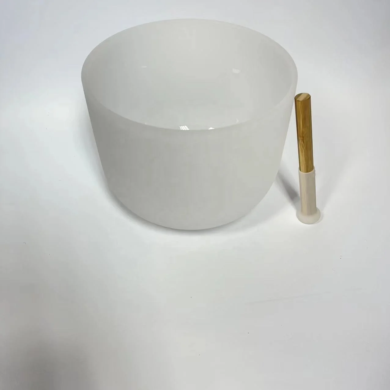 432HZ 11inch perfect pitch D SACRAL wholesale Quartz Crystal frosted singing bowl with patent silicone mallet for meditation