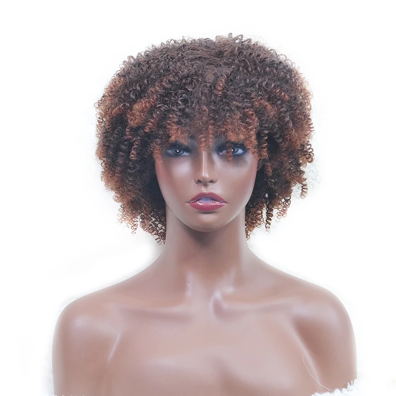 Оптовая продажа, дешевые женские короткие кудрявые термостойкие парики из синтетического волокна