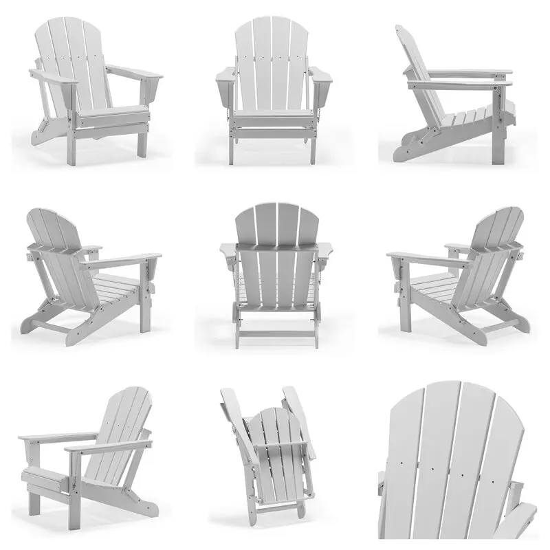 D-road Colorful Outdoor Beach Patio Garden Waterproof Plastic Wood Folding Adirondack