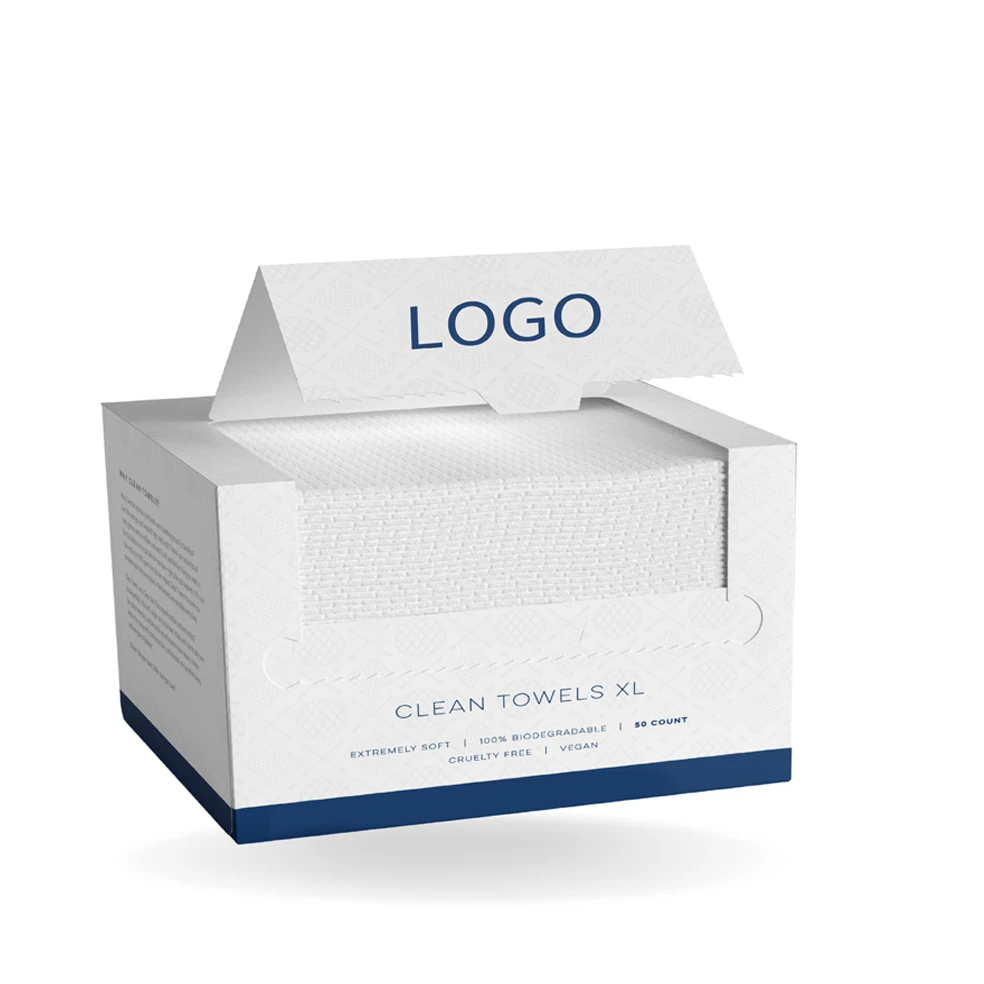 Disposable Skin Clean Towels XL 100% Biodegradable Face Towel Dry and Wet Use Wipes 50 Count