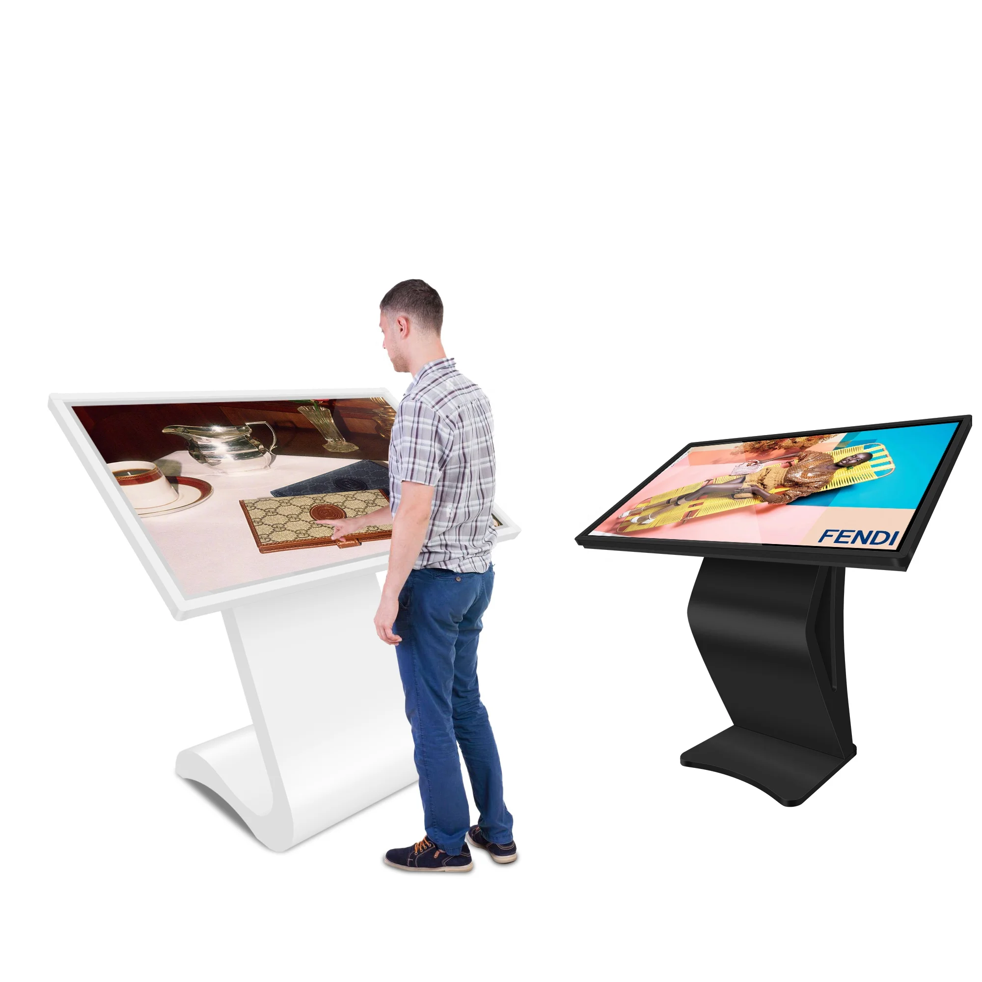 43 Inch LCD Interactive Touch Screen Window OS Digital Signage and Displays 20 Points Lcd