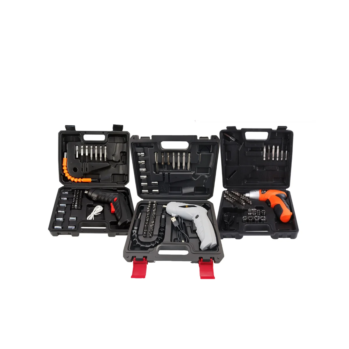 HOT DIY 3.6V/4V  47pcs Electric Screwdriver Set Cr-V Steel  Screwdriver Tool Set USB Battery Cordless Screwdriver Set household