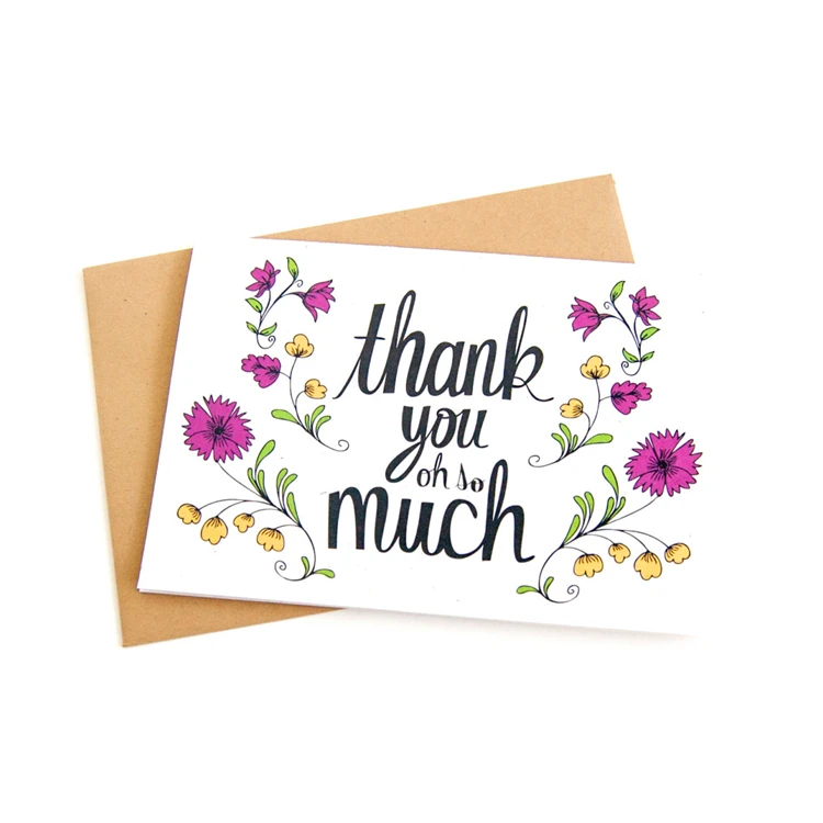 Низкая цена таможня напечатала бизнес рекламные открытки с благодарностью