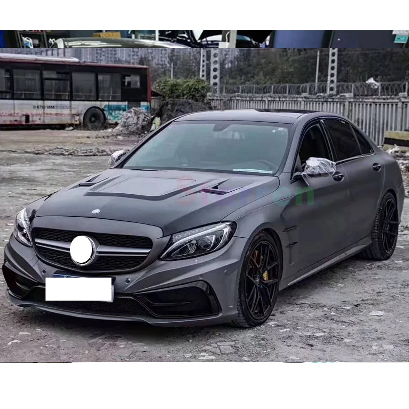 Китайский завод 2014-2022 204 C63 AMG капот из углеродного волокна прозрачный для Mercedes