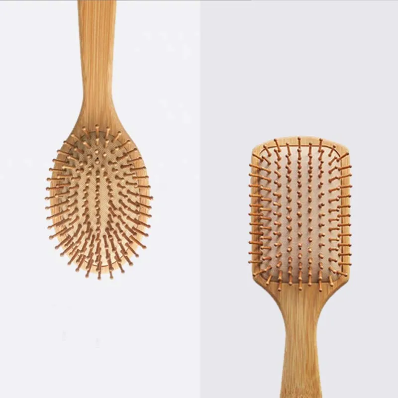 Free Sample Quality Custom Logo Bamboo Hair Brush Eco Friendly Wood Bamboo Detangling Paddle Hair Brush