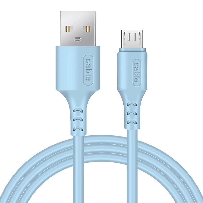 Hot Sales High Speed 3A Fast Charging Cable Colorful Macaron Data cable OD 3.5 USB Data CableS for mobiles Phone