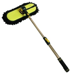 Chenille Microfiber Car Wash Dust Brush with Aluminum Alloy Retractable Long Handle