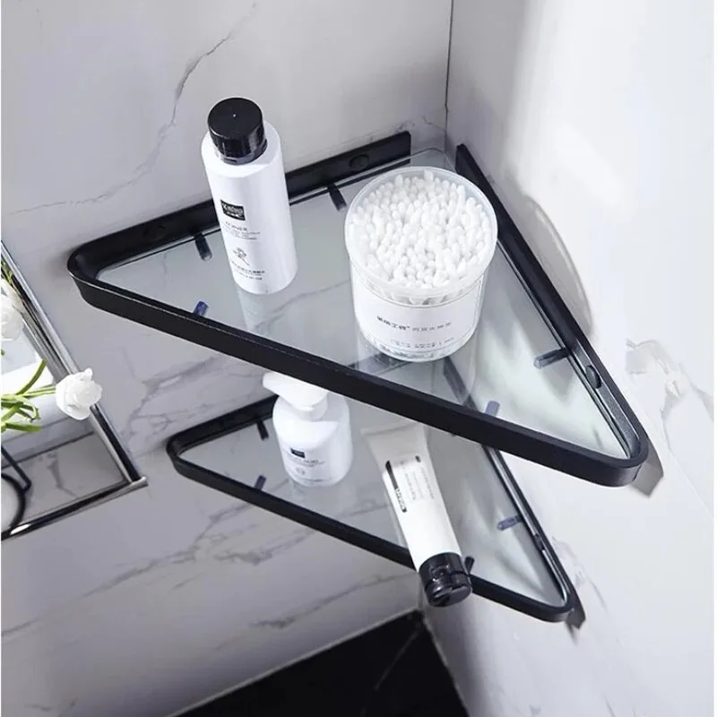 Glass Shower Corner Shelf Washroom Bathroom Accessories Luxury Set