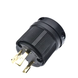 NEMA L6-30P Twist Lock Power Plug Wiring Connector Plug 250V 3 Wire Twist Locking US Plug Anti-off Straight AV Connector