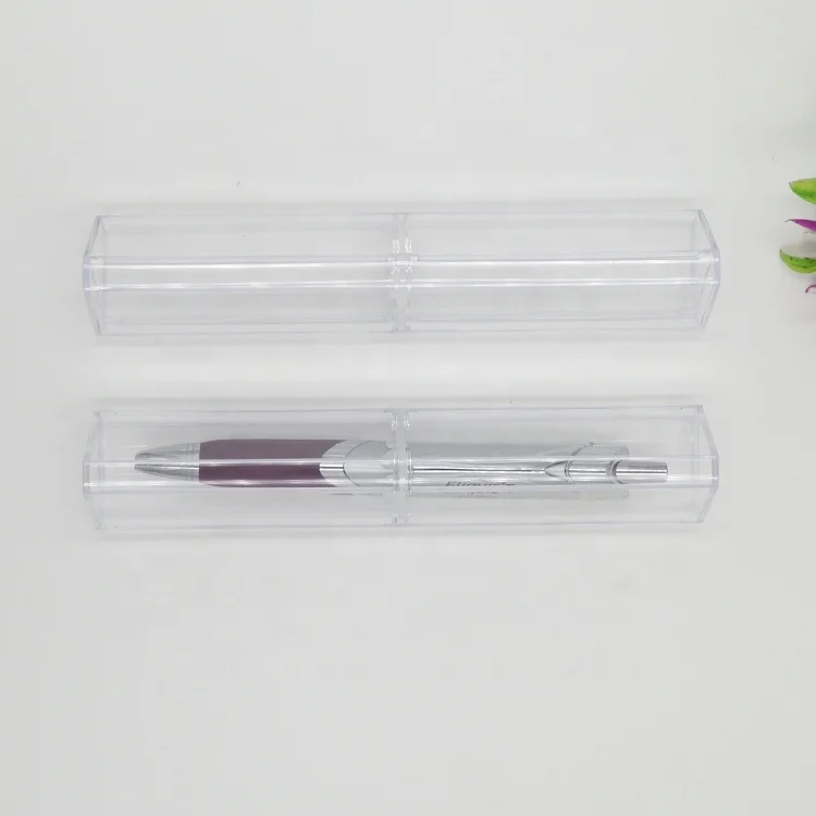 Triangular Plastic Clear Pen Display Box For Single Pen Packing Cheap