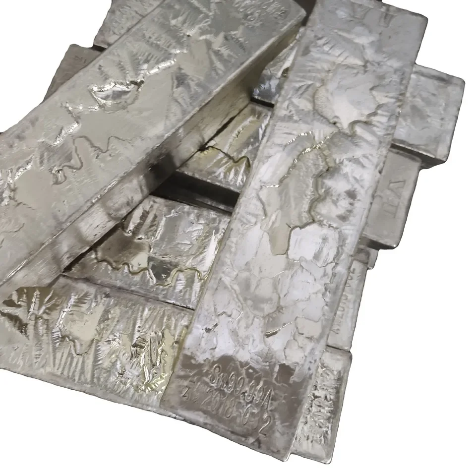 Оловянные слитки малазия чистый 99.9%-99.99% заводская цена Оловянный слиток для