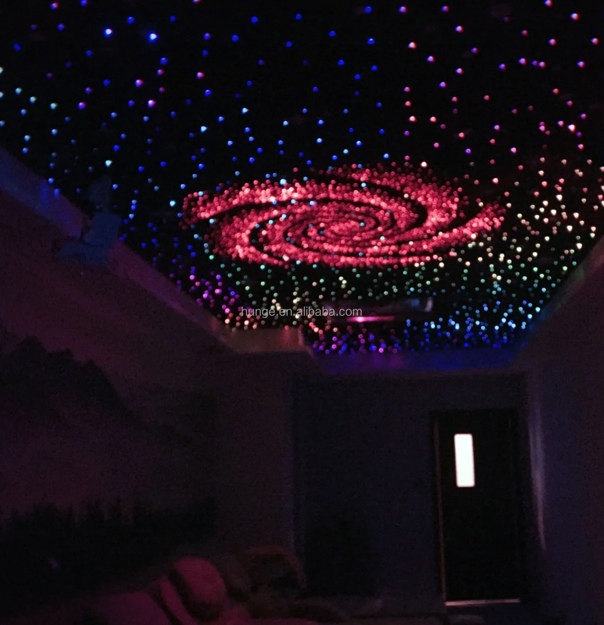Remote Control 60W Color Changing RGB Wireless Custom Residential LED Fiber Optical Starry Sky Lighting