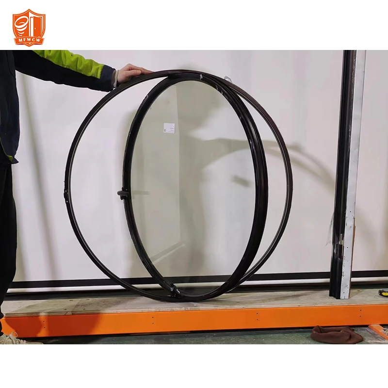 Customized Aluminum frames Openable Pivot Circular  Circle Glass round window